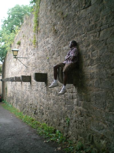 Sitting on top of stone